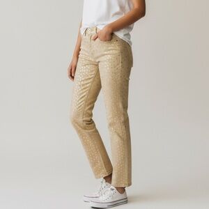 New American Eagle 90’s Straight Denim Jeans Size 4 Trendy Butter Yellow